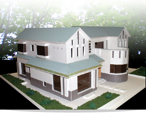 モダン和風の家建築模型