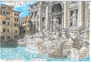 イタリア・ローマ　トレビの泉